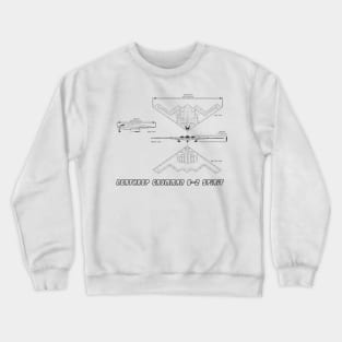 Northrop Grumman B-2 Spirit (Stealth Bomber) (black) Crewneck Sweatshirt